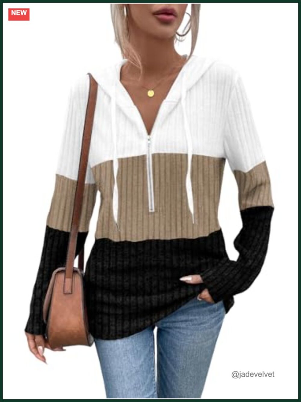 Women's Half Zip Hoodie Pullover Sweater Casual Relaxed Fit